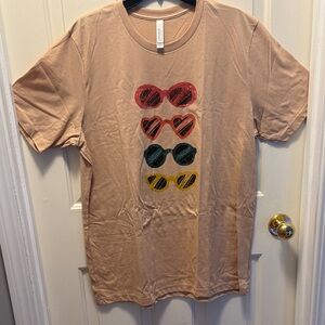 Graphic T-Shirt with Sunglasses Design